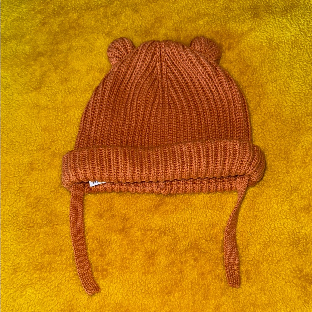 GAP Brown Knit Winter Hat with Ear Flaps